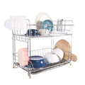 Stock Company VWS Double Tier Dish Drying Rack Plate Container Organization Kitchen Towel Preparatio