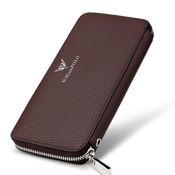 VW Stock Co., Ltd [JHMNNP9351IC] Men's Leather Clutch Casual Long Wallet (29250284A)