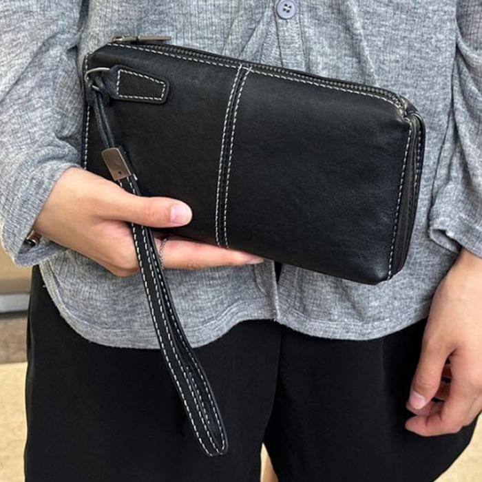 V Y Leather Clutch Bag 1P Daily Handphone Bag [JHQSY91N51IC] (29478156A)