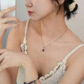 VW Stock Company [JHP429Q851IP] Silver 925 Birthstone Topaz Necklace NS066N (29659448A)