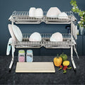 VW Stock Co. Ltd. JHP3899T51C5 Stainlees Bowl Double Sink Shelf Cup Mini Drying Rack 29682257A