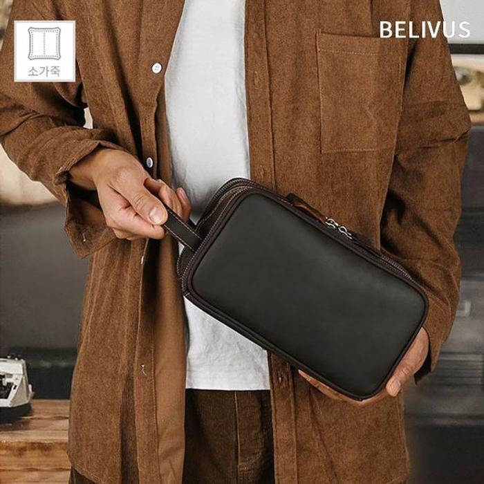 VW Stock Co., Ltd. JHP5S13Q51IC Clutch Bag Italian Vegetable Tanned Leather BJI510 (29686571A)
