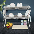 JHP384P851C5 Adjustable Length Clothes Drying Rack 2-tier Dish Drying Stand (29690150A)