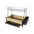 VW[JHL6526S51C5] Kitchen Wood Dish Drying Rack 2 Tier (29881162)