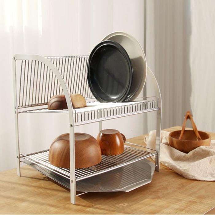 JHL6N6QT51C5 Kitchen Shelves 2-tier Stainless Steel Drying Rack Minimal (29887938)
