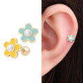 Mini Art 14K Gold Pearl Flower Flower Gold Piercing (10830412A)