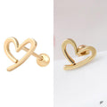 Mini Art 14K Gold Line Heart Gold Piercing (10830414A)