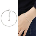 Miniature 92.5 Silver Cutout Earring 2mm Layered Bracelet (10832278A)