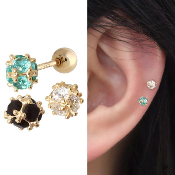 Miniature 14K Color Cubic Ball Gold Gold Piercing (10932438A)