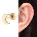 Mini Art 14K Crescent Moon Daily Gold Gold Piercing (10932443A)