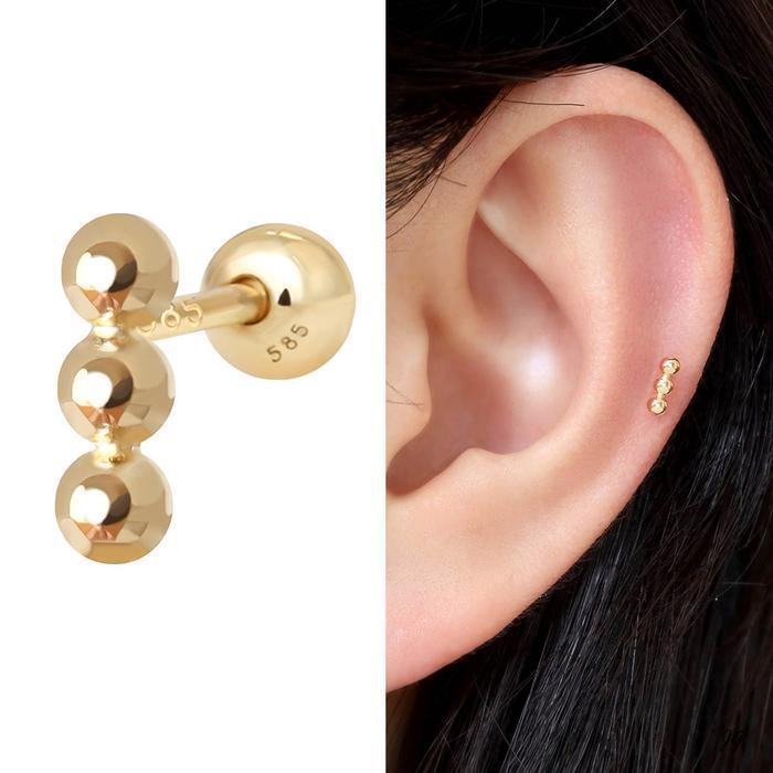 Miniature 14K Ball Stick Gold Gold Piercing (10932457A)