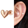 Miniature 14K Lovely Heart Rose Gold Gold Piercing (10932575A)