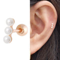 Miniature 14K Pearl Stick Rosegold Gold Piercing (17601574A)