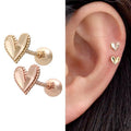 Miniaut 14K Heart Cutting Rose Gold Gold Piercing 17601588A