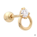 Miniature 14K Gold Cubic Ring Petit Gold Piercing 8538944A