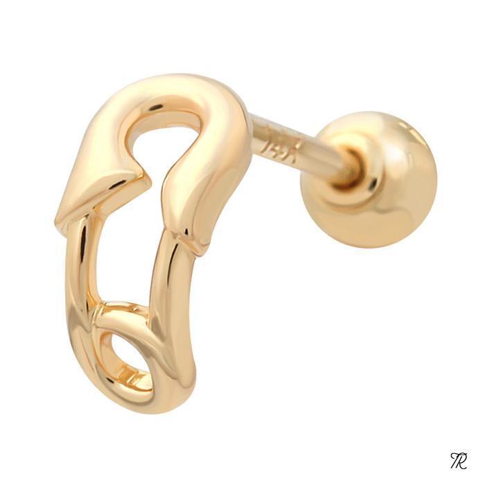 Miniaut 14K Gold Curve Clip Petit Gold Piercing (8538946A)