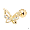 Miniature 14K Gold Cubic Butterfly Petit Gold Piercing (8538948A)