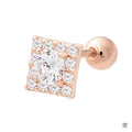 Miniat 14K Rose Gold Cubic Point Square Petit Gold Piercing 8538956A
