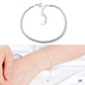 Miniature 92.5 Silver Box Chain Daily Bracelet (8539022A)
