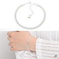 Miniature 92.5 Silver Cube Chain Bracelet Watch (8539028A)