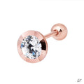 Miniature Edge Rounded 14K Rose Gold Cubic Gold Piercing 8539289A