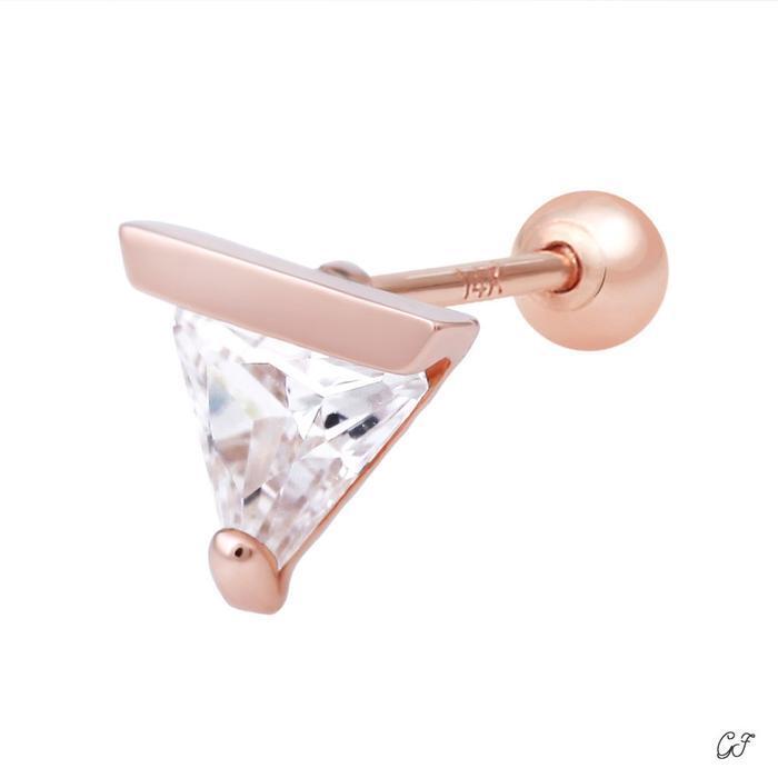 Miniaut Prism 14K Rosegold Cubic Zirconia Gold Piercing 8539290A