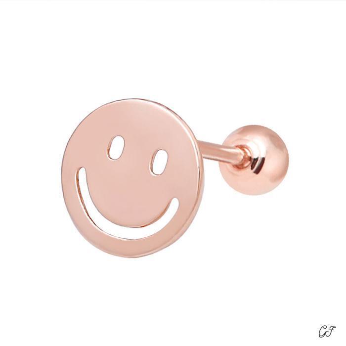 Mini Art Smile 14K Rose Gold Cute Gold Piercing (8539292A)