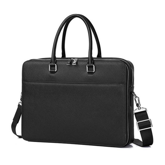 INCY male leather document bag laptop commuting briefcase