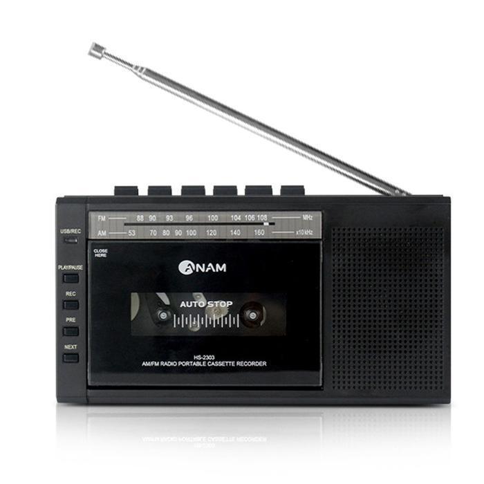 Daegwang Distribution Annam A37 Black Cassette Recorder Player MP3 Radio (11703000)