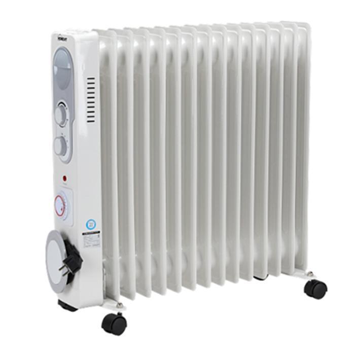SmileGood Radiator 15-pin 2.5KW Timer Oil-free Noise-proof Overheat Protection for Bedroom Home (425
