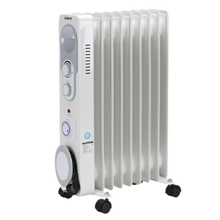 SmileGood Radiator 9-pin 2KW Timer Oil-free Mobility Wheel Overheat Protection Heater (42579039A)