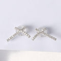Raley Jewelry Silver925 X Shape Cross Cubic Zirconia Earrings (15096912)