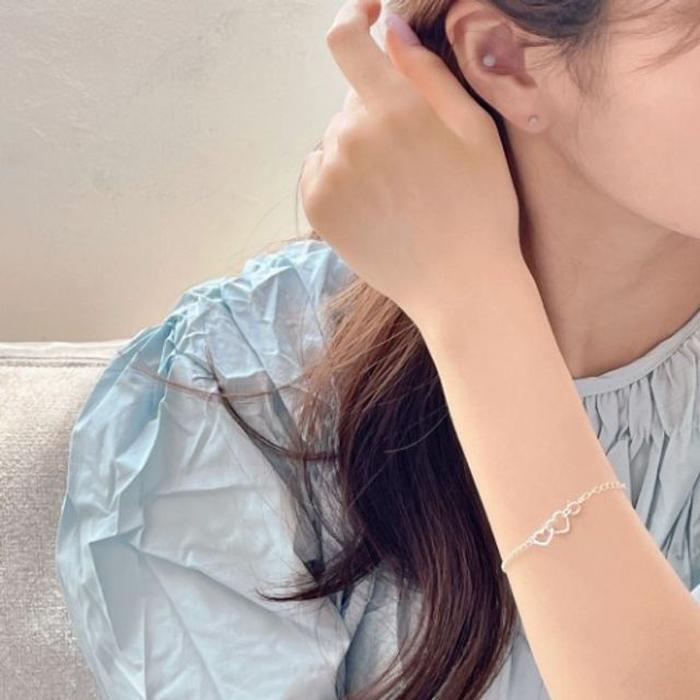 Raily Silver 925 Heart Love Bracelet (15356971)