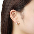 Raly Silver 925 Cherry Heart Pearl Cubic Earrings (15356994)