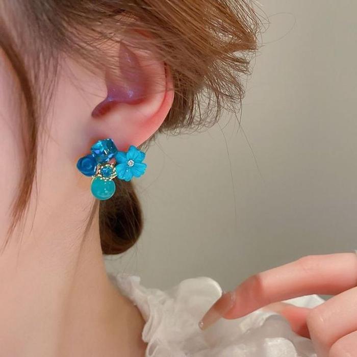 Lilly's Rly s925 5 Color Flower Earrings 15603899