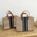 Ryley tote linen square style shoulder bag canvas modern (46587579)