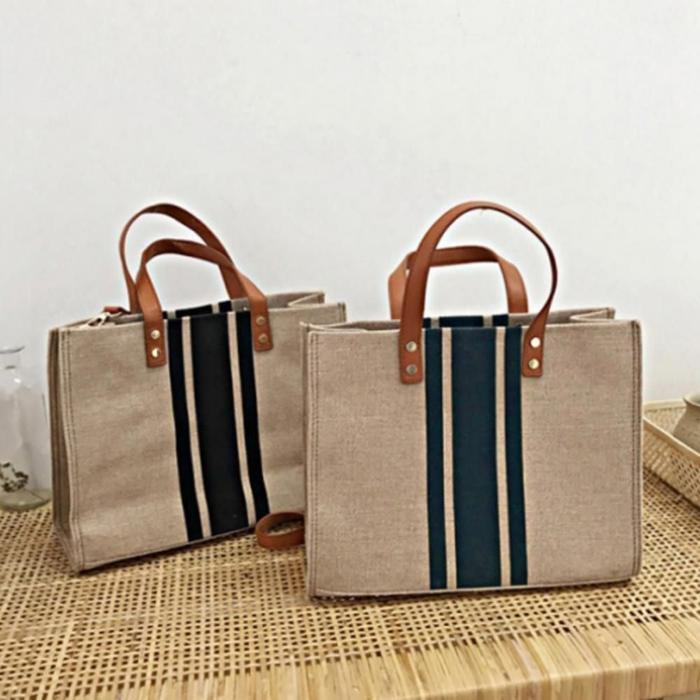 Ryley tote linen square style shoulder bag canvas modern (46587579)