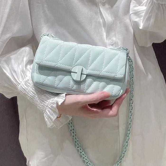 Riley quilted women's shoulder bag flapback chain daily square ko (49588157)