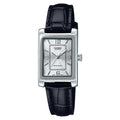 Casio women's black leather watch (LTP-1234LL-7A)