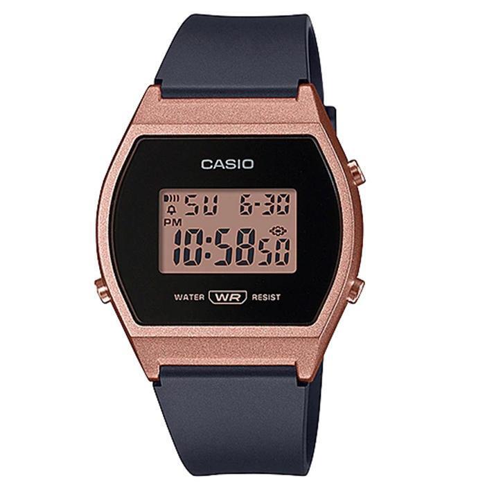 Casio LW-204-1A Women's Rose Gold Black Digital Watch (9019184B)
