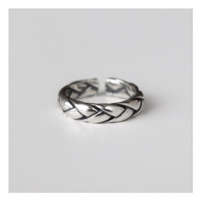Antique bold rope ring (Silver925) (13173423A)