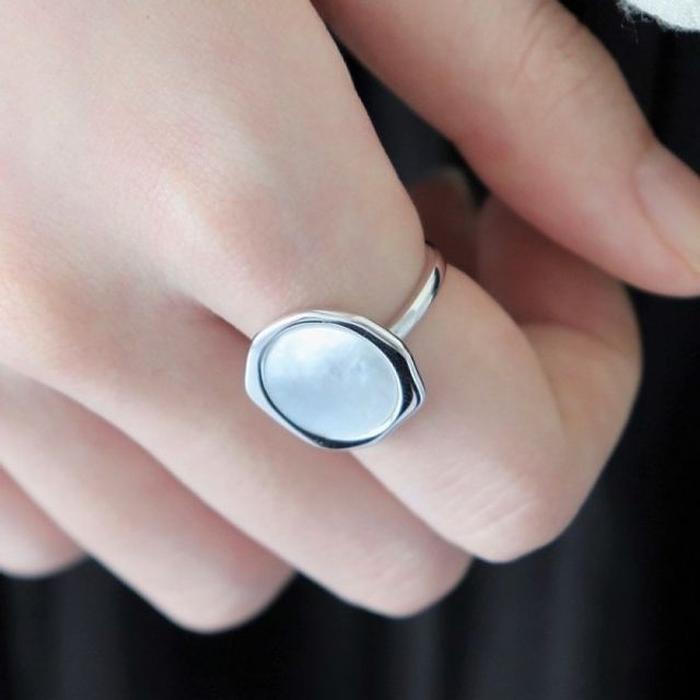 Proseller (Silver925) Shell fluid ring (13173438A)