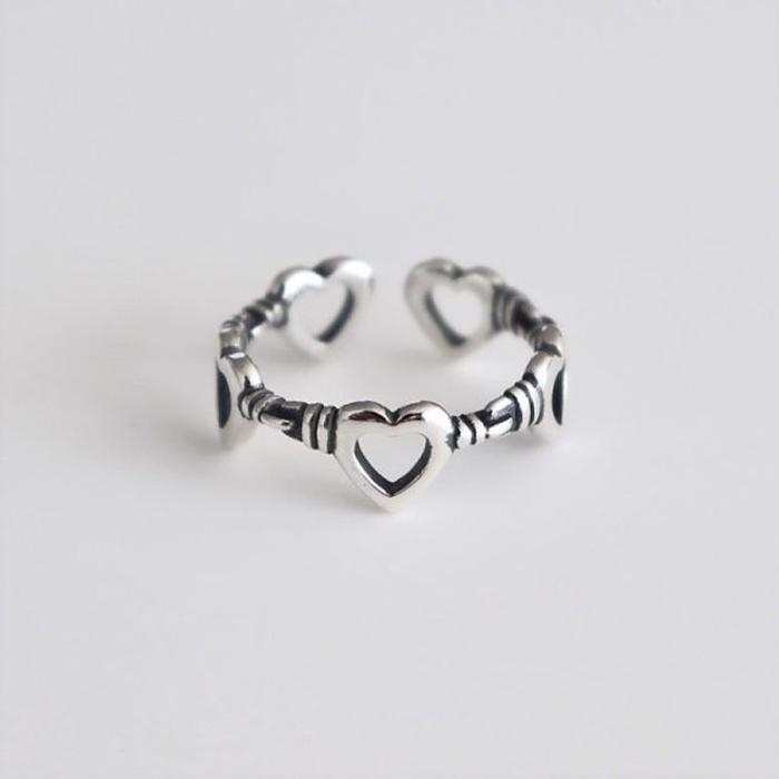 Silver925 Antique Heart Knot Ring 13173446A