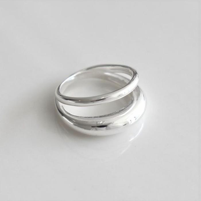 Silver925 Basic layered ring (13173457A)