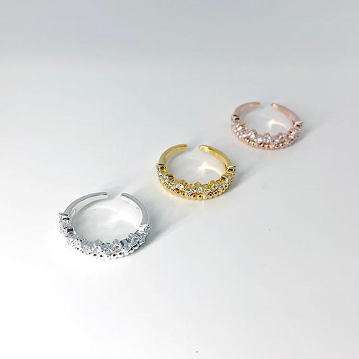 Proseller Silver Floral Crown Ring 13173479A