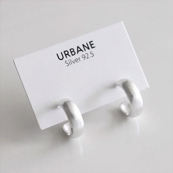 Pro Seller (Silver925) Matte round ring earring (13173632A)