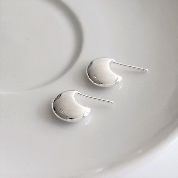 Silver925 Flat Round Earrings (13173672A)