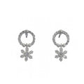 seller domestic 6-sided white-plated earings (13173681A)