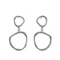 Premium water droplet earrings (plated in white) (13173683A)