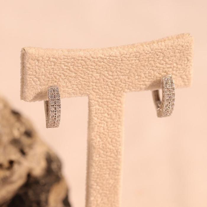 Premium Silver Line Earrings (Plated) (国内制造) 13173685A